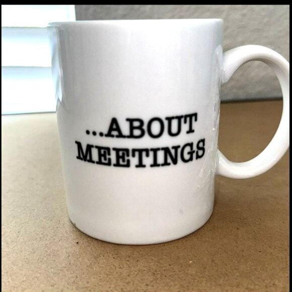 Set Of 2 Coffee Mugs With Funny Meeting Quotes - Picture 4 of 6